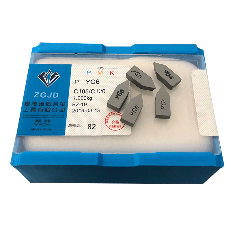 YG6 C120/C105 Carbide Inserts Carbide Brazing Tip  Welding Inserts