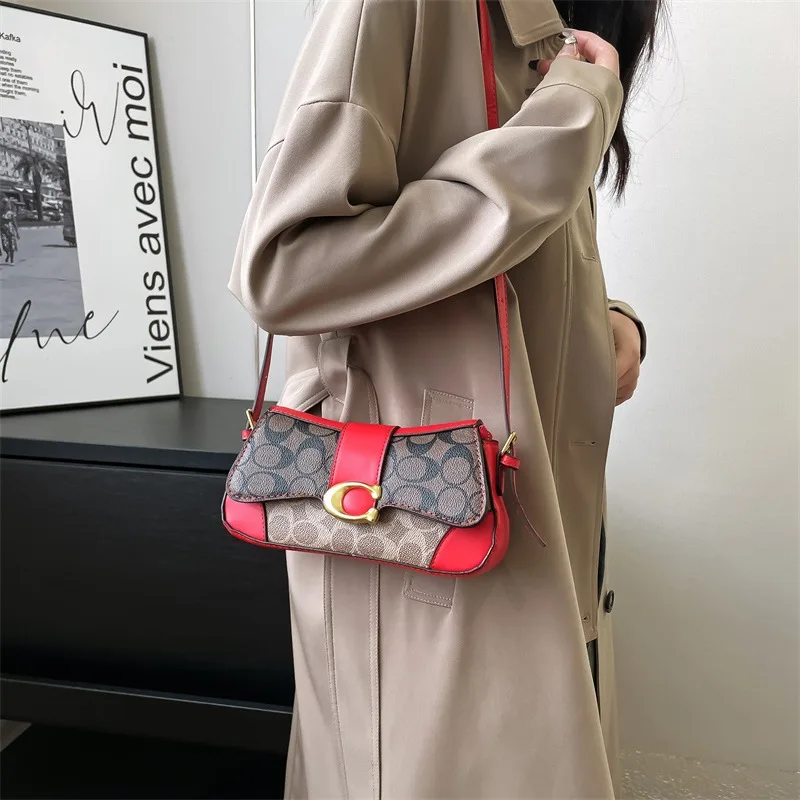 

​ Винтажная женская сумка через плечо во французском стиле 2025 года, шикарная сумка через плечо под мышками, маленькая квадратная сумка в стиле ретро, дизайнерская сумка ​