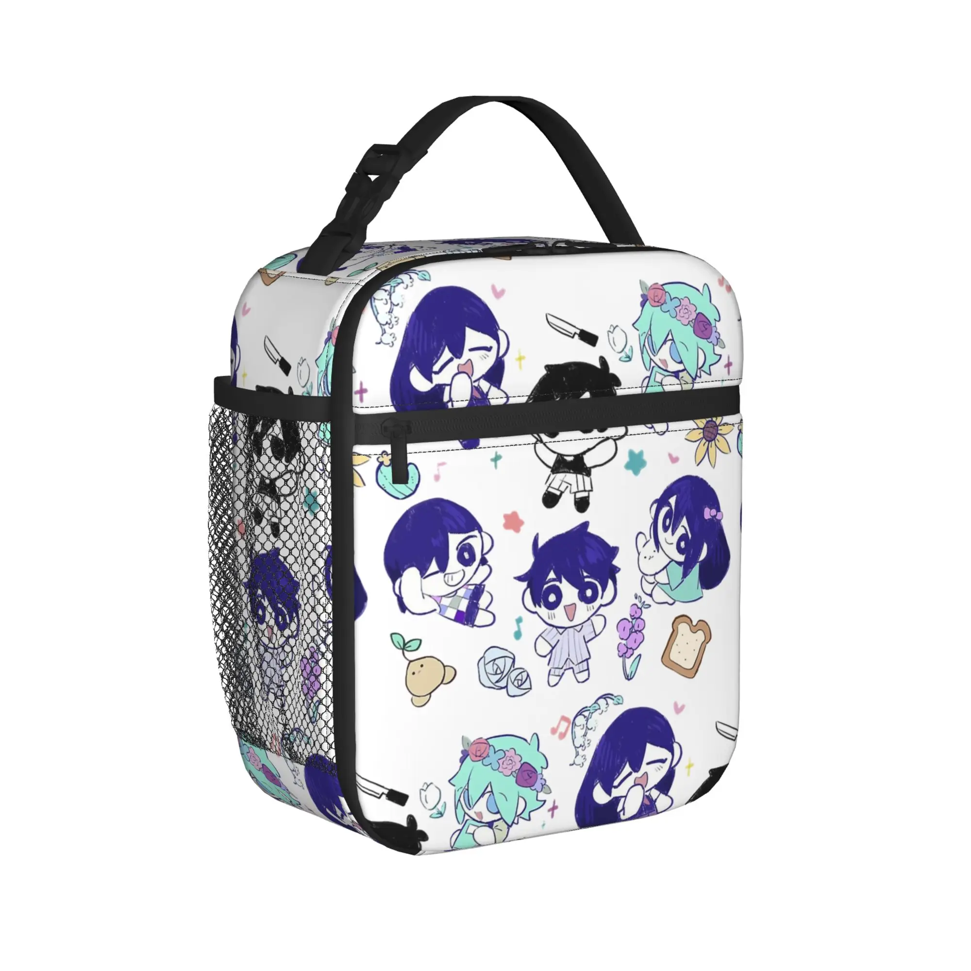 Omori Friends Game Thermal Insulated Lunch Bag for Picnic  Portable Food Bag Container Thermal Cooler Lunch Box