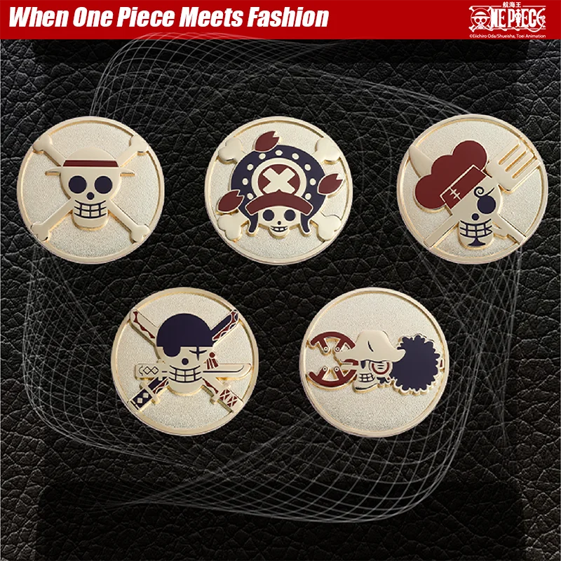 1 pièce Officiel ONE PIECE Chapeau de paille des pirates Médaille d'or Crâne Boîte mystère – Un badge tendance et un cadeau surprise amusant pour les amis.