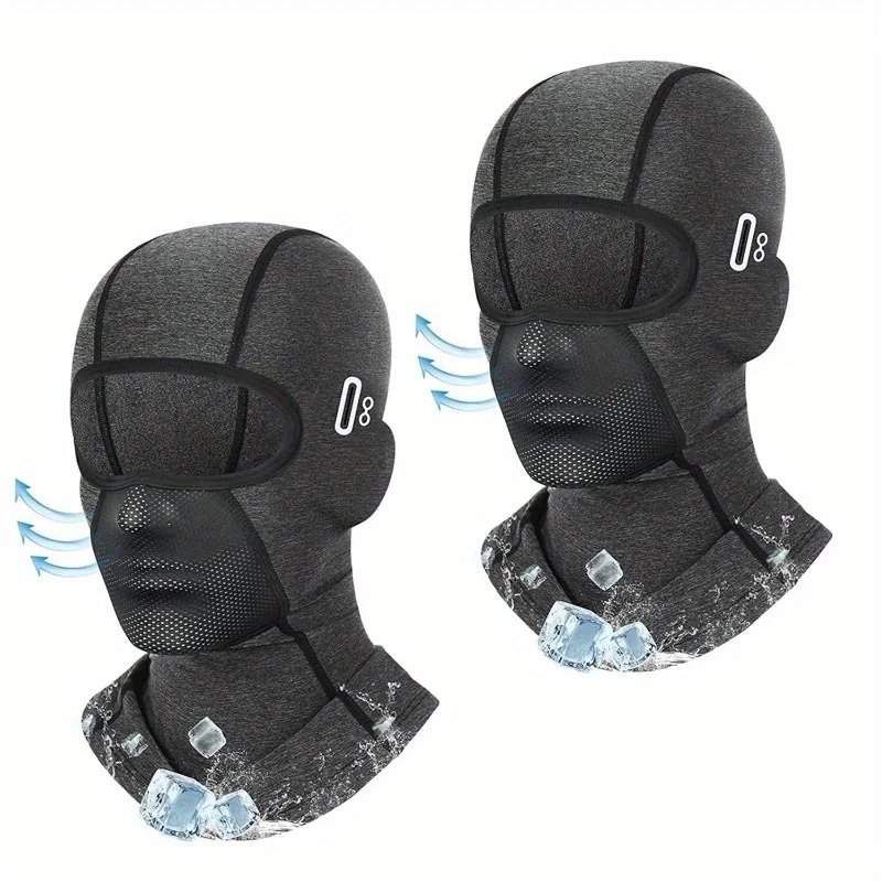 1/2/3 PCS Balaclava Full Face Mask Motorcycle Sunscreen Quick-Drying Bicycle Helmet Hat Breathable Beanies With Eyeglass Hole