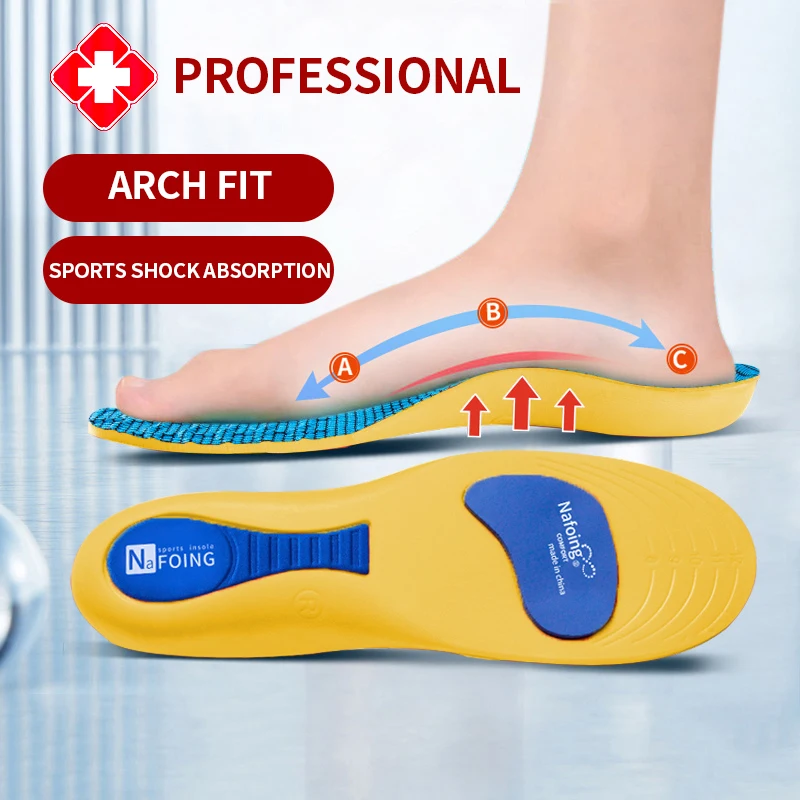 Sport Insoles for Shoes Sole Orthopedic Insoles Shock Absorption Deodorant Breathable Cushion Running Insoles for Feet Man Women