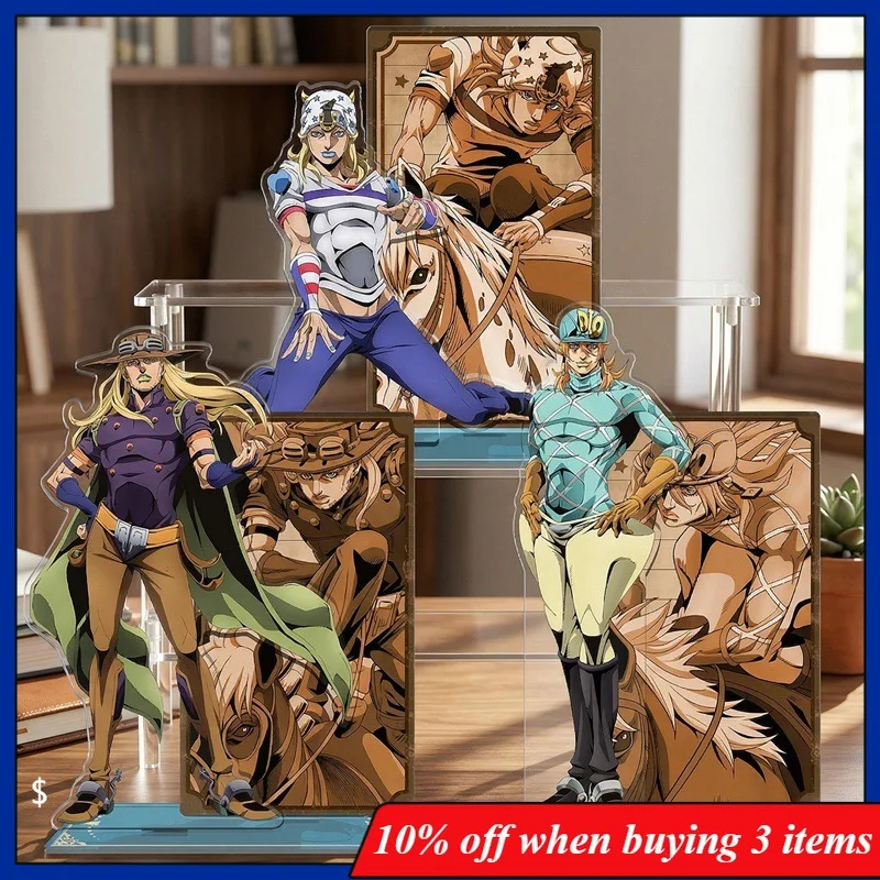Figura de Diego Brando de Steel Ball Run, Soporte de Acrílico, Figura de Gyro Zeppeli, Placa Decorativa, Juguetes y Regalos