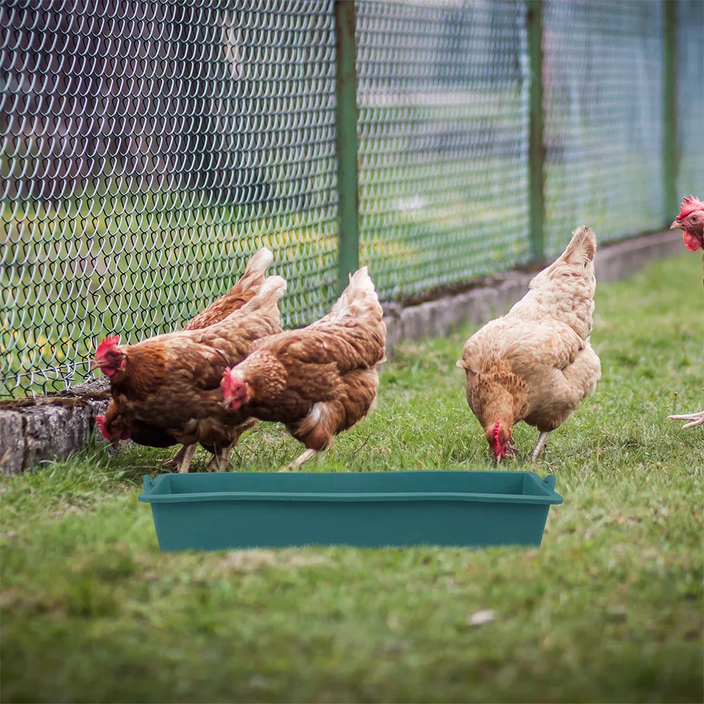 2Pcs Livestock Food Feeder Plastic Farm Feeding Trough for Chicken Duck Goose Cattle Sheep Large Capacity Poultry Feeder - Image 5