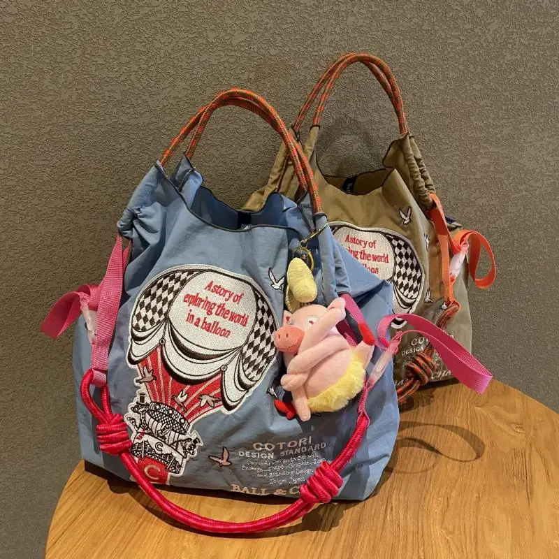 

Ball&chain Hot Balloon Series Embroidered Eco-Friendly Cloth Bag Fashion Women's Embroidered Nylon Handbag Shoulder Bag