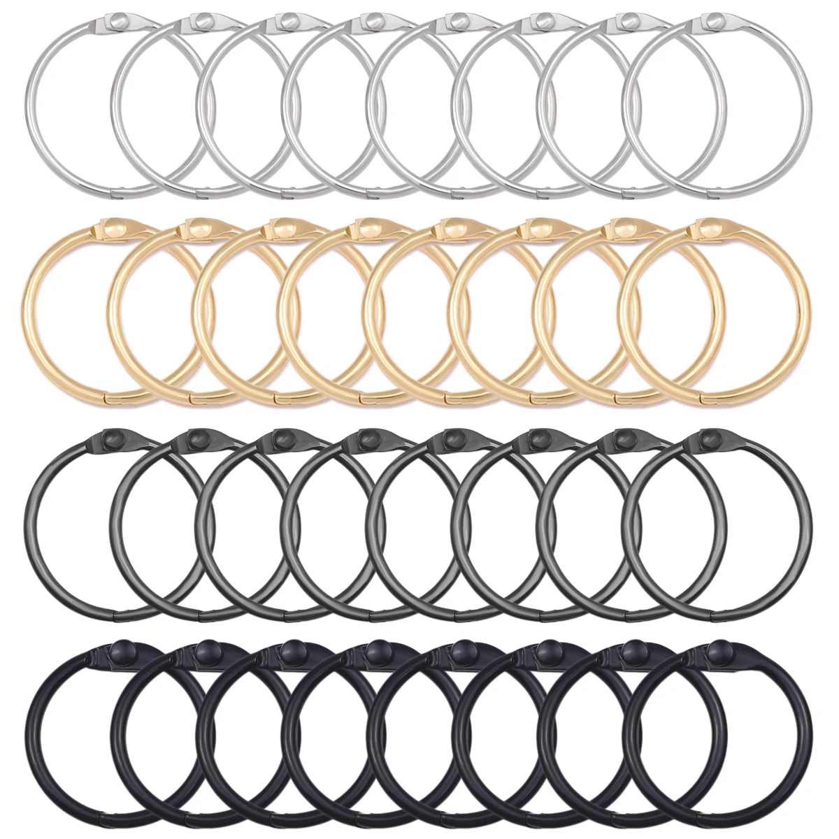 

25-35mm Alloy Ring Binder Multi-Color Handmade DIY Book-Style Ring Binder Necklace Pendant Bracelet Jewelry Accessories