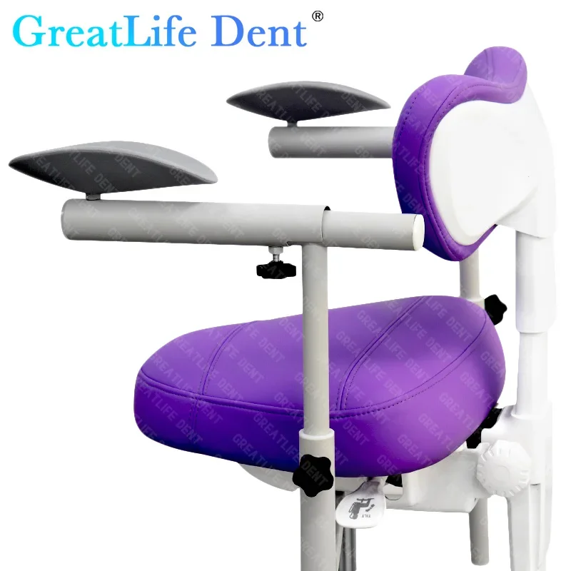 GreatLife Swivel Dental Chair | Ergonomic Design with Adjustable Height, Armrests, and PU Leather for Doctors Customizable Color