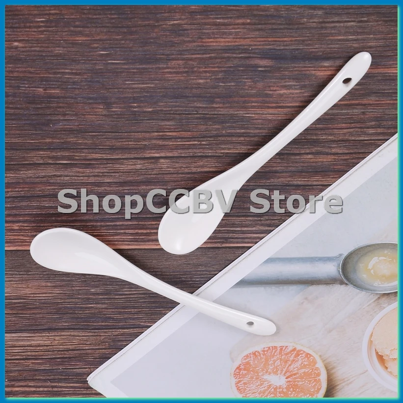 Juego de 5 cucharas de cerámica, cucharaditas, cuchara para mermelada de miel-ABRM