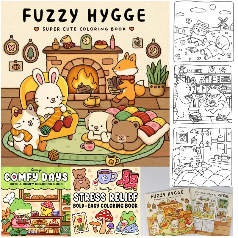 Spooky Cozy Coloring Books Adorable Drawing Books Creepy Creatures Educational Doodles Book For Children Toy Pаскраска School