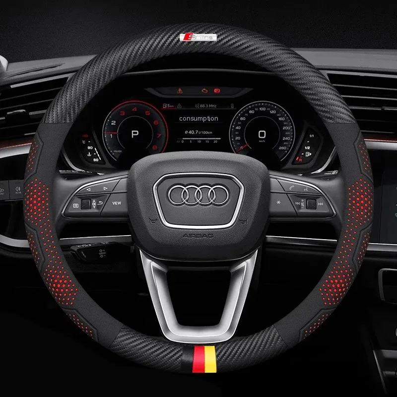 

Car Steering Wheel Cover For Audi ABT A1 A2 A3 A4 A5 A6 A7 A8 Q2 Q3 Q4 Q5 Q7 Q8 TT RS3 RS4 RS5 RS6 RS7 S3 S4 S5 S6 S7 S8 S line