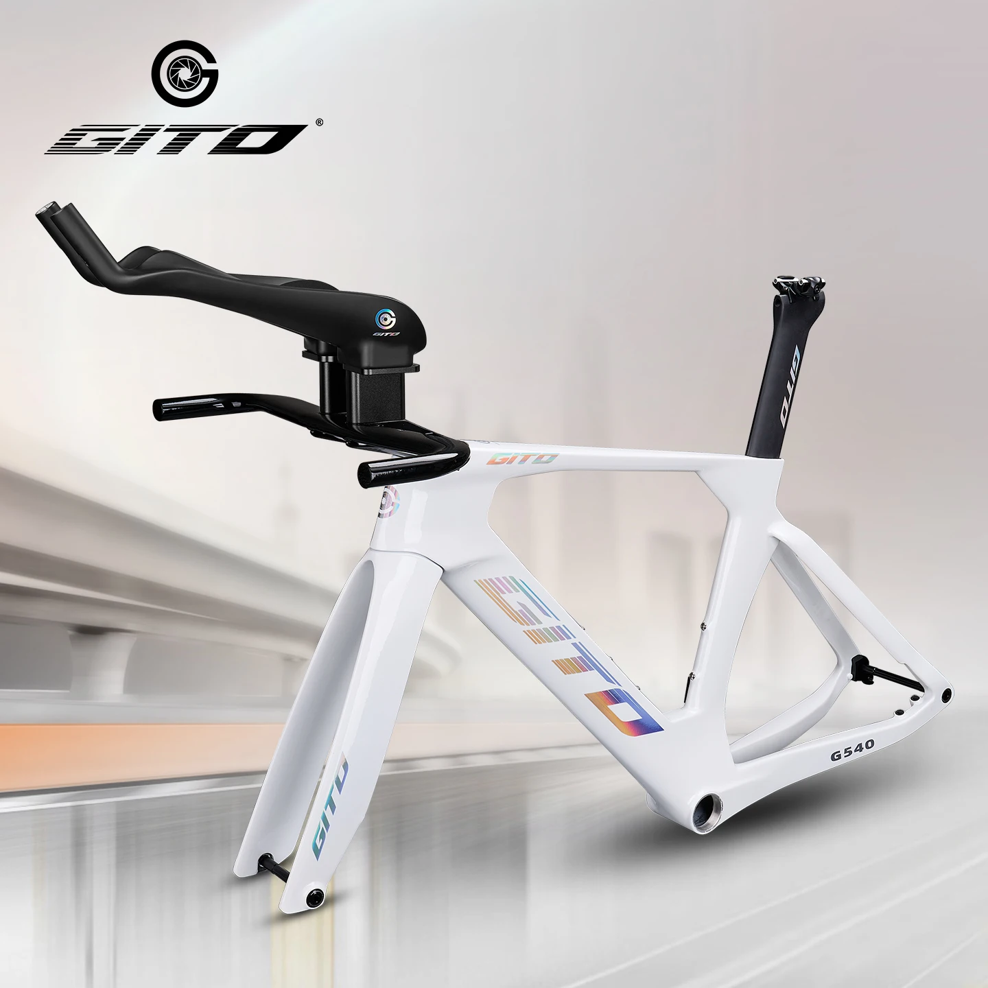 GITO Carbon Fiber TT Road Bike Frame Racing for Cycling Racing Bicycles Lightweight Equipment Toray T800 Flat Mount Disc Brake
