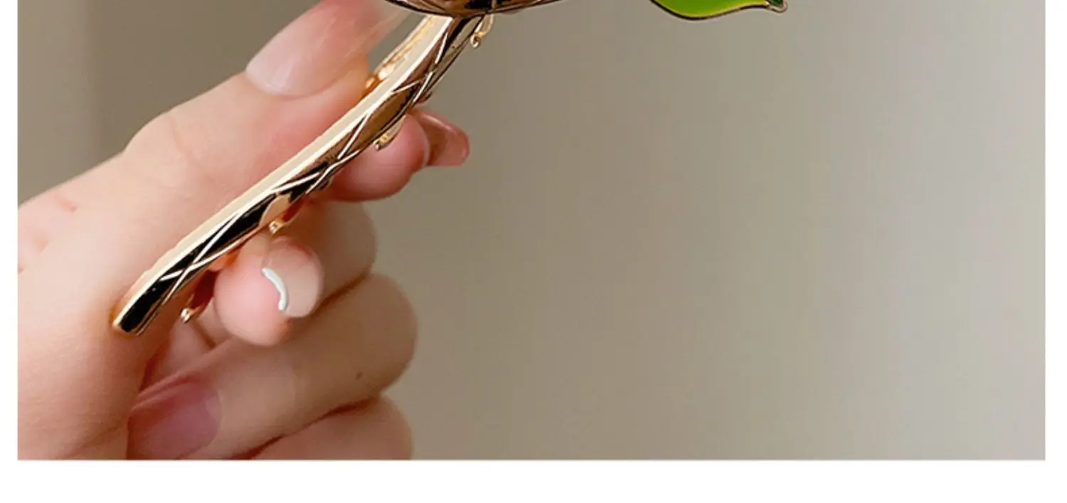 Neue Damen-Haarspange aus Metall, elegante goldene Blumen-Haarspangen, Haarklammer, Krabben-Haarband, Pferdeschwanz-Clip, Kopfschmuck, Haaraccessoires, Tiara – Detail 6