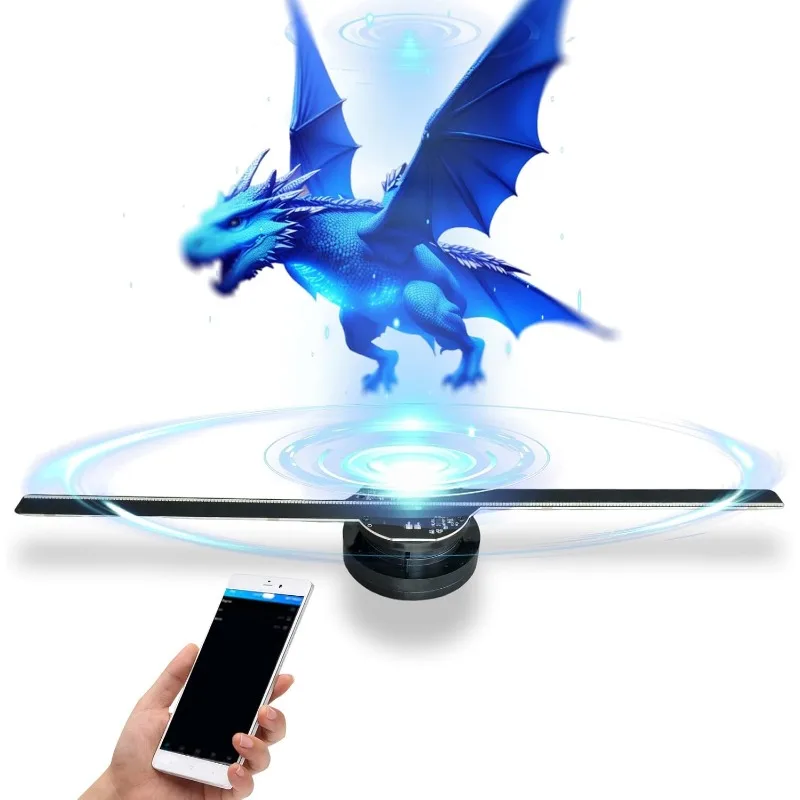 

3D Hologram Fan 42CM WiFi 3D Holographic Projector Advertising Display Light HD Holographic Projector for Stores Bars Party Xmas