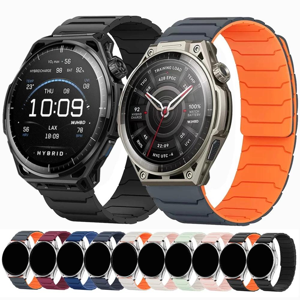 Bracelet magnétique 20/22mm pour Huami AMAZFIT BALANCE 3 2, bracelet à boucle en Silicone Ultra, BIP Max Bip 3 6 5 UNITY/Cheetah 2, bracelet de montre de sport