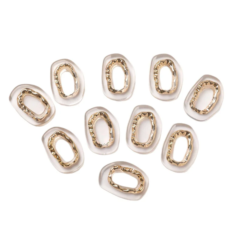 New arrived 40pcs/lot transparent geometry ovals shape resin beads diy jewlelry garment/hair accessory