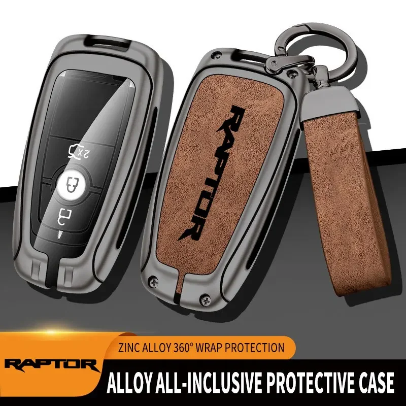 Zinc Alloy Car Key Case para Ford Raptor F150, Protetor de Controle Remoto para Ford F-150 Raptor, Car Key Cover Acessórios