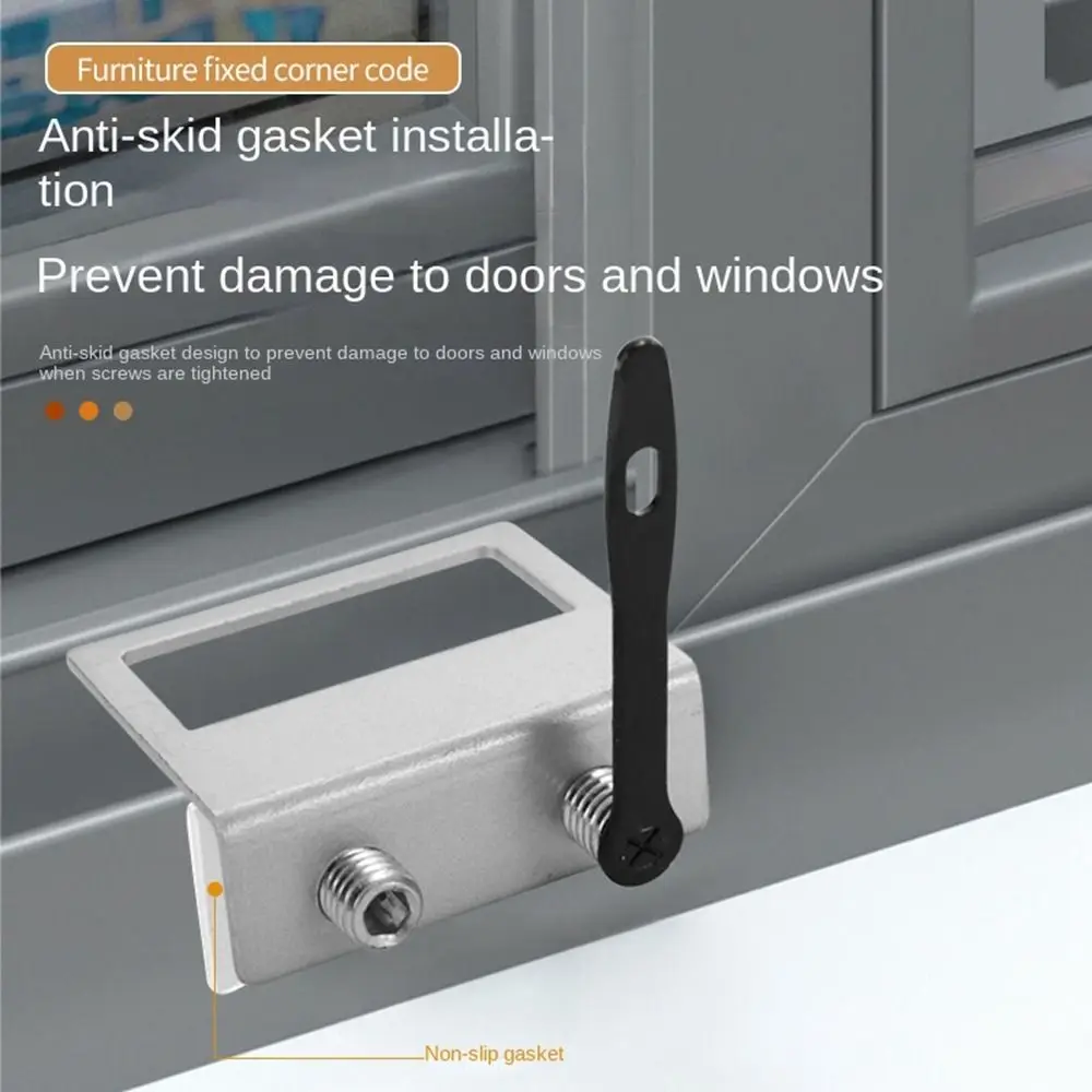 Sliding Security Window Locks Durable Adjustable Aluminum Alloy Window Lock Stopper Safety Sliding Door Clips Window