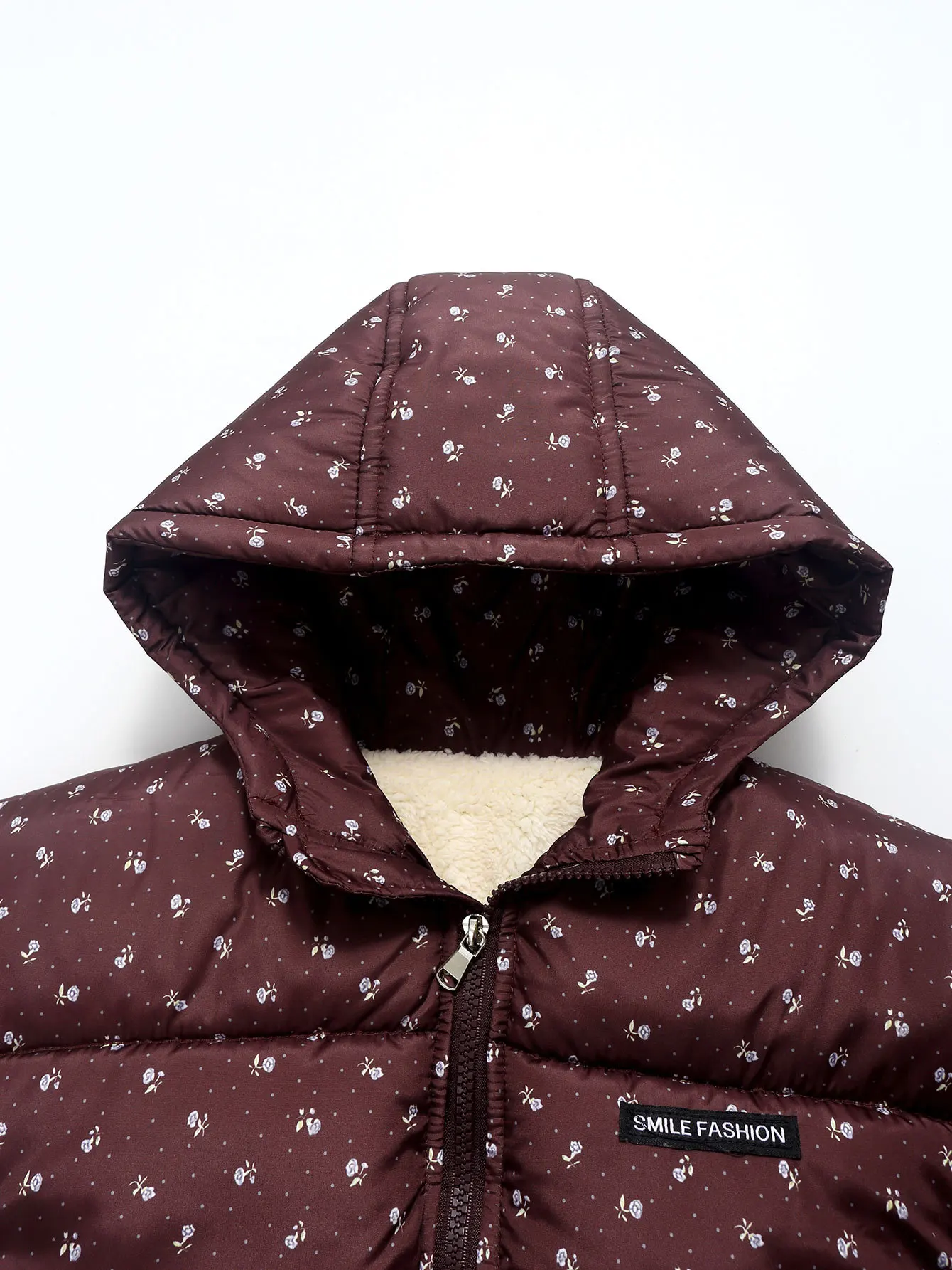 Kinder Daunenjacke mit Leopardenmuster und Kapuze 2026 Herbst Winter Baby Jungen Mädchen Lammwollfutter Dicke Warme Oberbekleidung Kinderkleidung – Detail 8