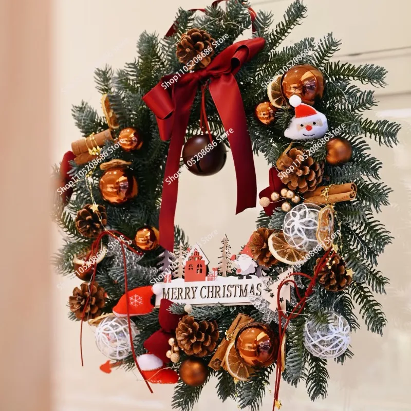 

Christmas Wreath, PE Material Door/Wall Decoration for Home & Commercial Festive Atmosphere
