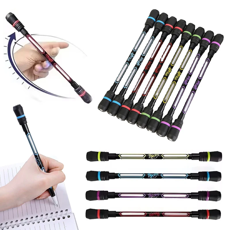 

Набор из 4 разноцветных гелевых ручек для развития гибкости пальцев, вращающихся, с возможностью письма и рисования, цвета: синий, желтый, красный, фиолетовый, ZYF