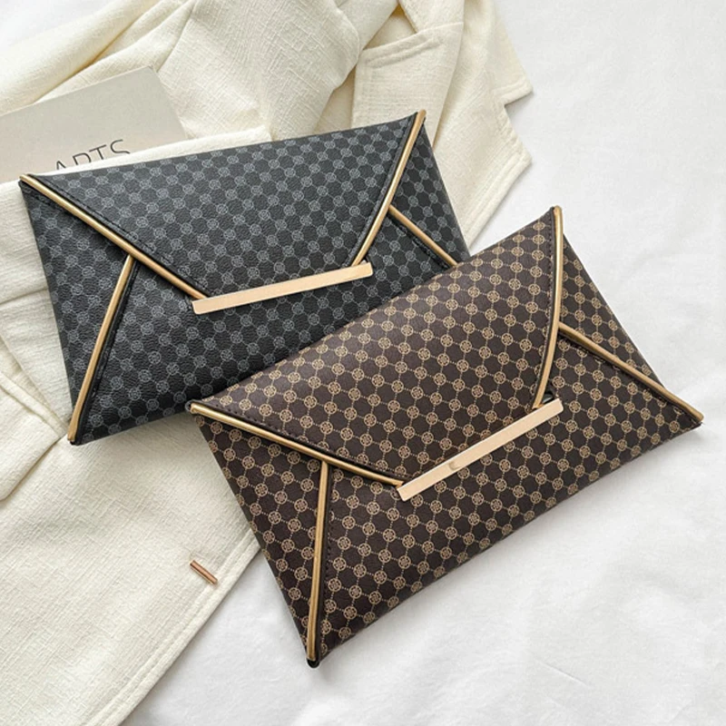 

Felt Envelope Clutch Bag Women Simple Women Ladies Clutch Envelope Clutch Bags Leather Women Lychee Pattern Purse Hand Bags 2024