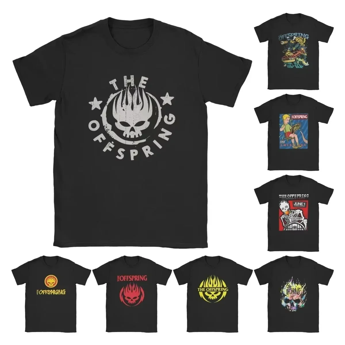 Punk The Offspring Funny T-Shirt for Men Rock Band Funny Women Tee 2025 Short Sleeve T Shirt Printed Top Summer Clothing