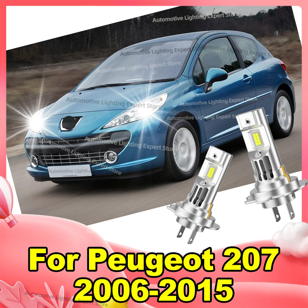 

2Pcs Turbo Fan LED Low Beam Headlamp Canbus Headlight For Peugeot 207 2006 2007 2008 2009 2010 2011 2012 2013 2014 2015