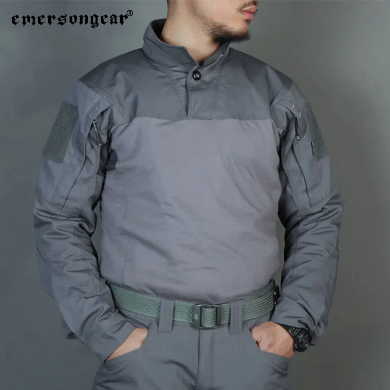 EMERSONGEAR Tactical Assault Shirt lekka koszulka męska Tactics polowanie turystyka z długim rękawem topy trening Outdoor Sport