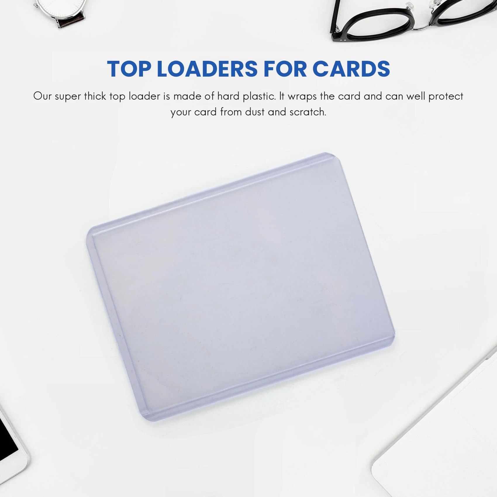 25Pcs Holder Toploaders and Clear Sleeves for Collectible Trading Basketball Sports Cards 35PT Rigid Plastic