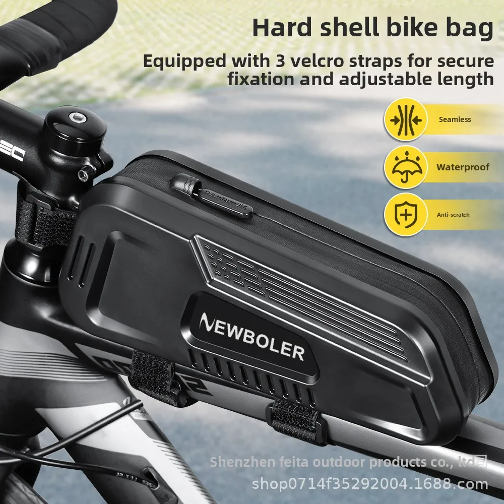 Large-Capacity Waterproof Bike Frame Bag - Front Top Tube Pannier for MTB Road Cycling Black Accessories