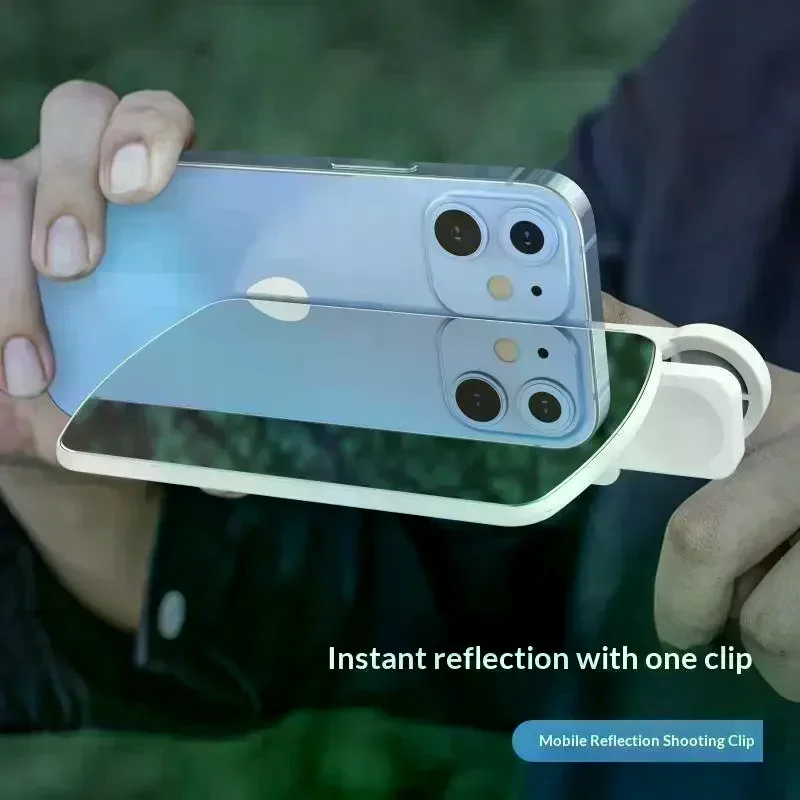 Adjustable Smartphone Camera Mirror Reflection Clip HD Glass Reflection Mirror For Outdoor Travel Phones Photography Shooting