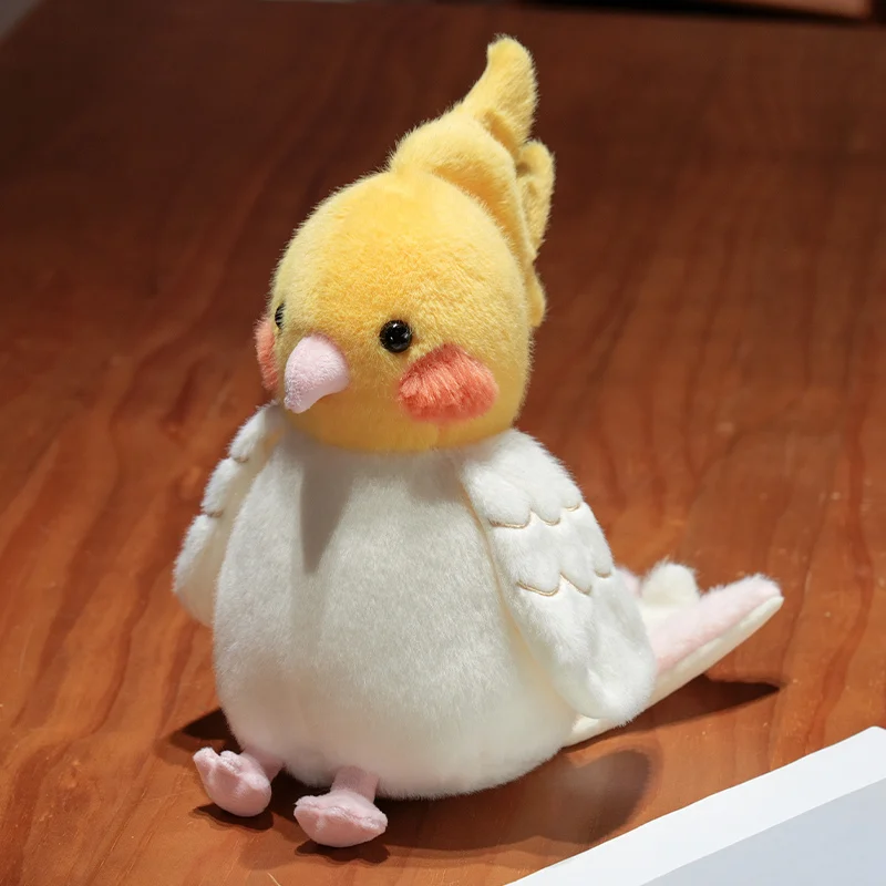 25CM Kawaii Cartoon Simulation Anime Papagei Gefüllte Vogel Tier Plüsch Spielzeug kinder Nette Papagei Handgemachte Puppe Festival Geschenk – Detail 6