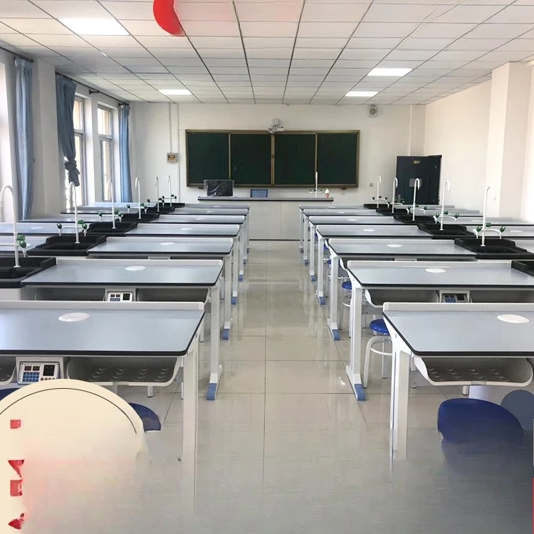Experimental table I-shaped laboratory table all-steel classroom demonstration table controlled by teachers