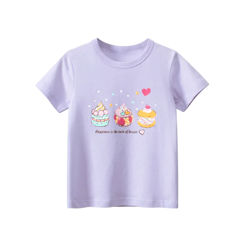 

Korean Version of Children's Clothing Short-sleeved T-shirt Wholesale 2025 Summer Clothing New Baby Girl Clothes