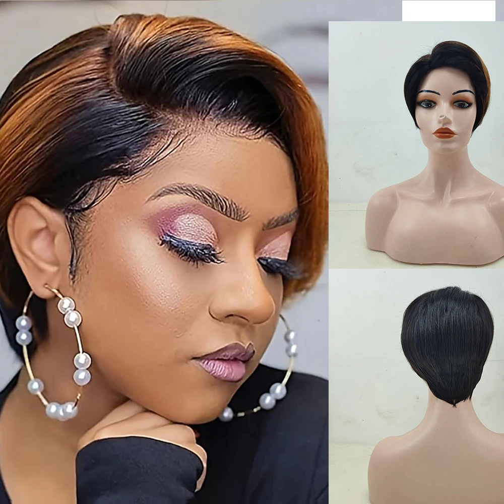 HAIRJOY – perruque synthétique courte et lisse pour femmes afro-américaines