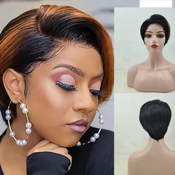 HAIRJOY Synthetic Hair Short Straight Wig for African American Women