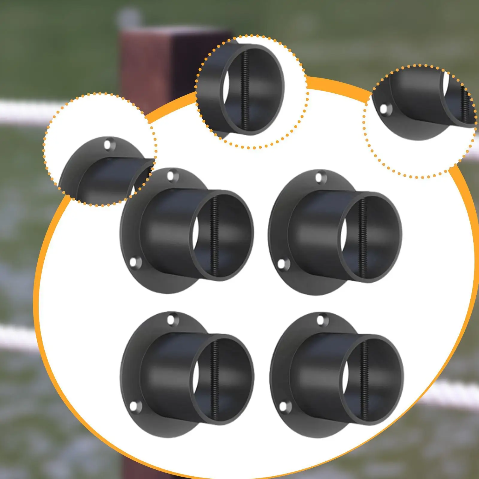 4 قطع من حوض نهاية الحبل مقاس 2 بوصة، حوض سياج من القنب، شرفة مقاومة للصدأ مع برغي متقاطع #5