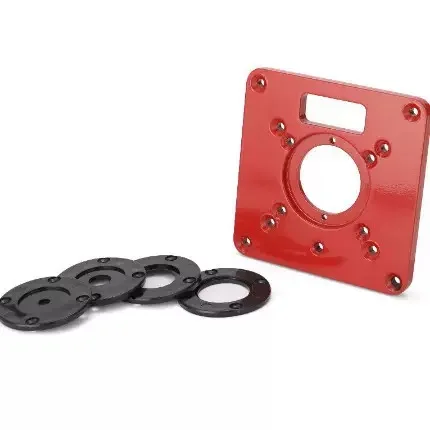 1pcs Aluminium Router Table Insert Plate Woodworking Trimmer Electric Wood Milling Flip Plate for DIY Working Benche carpentry