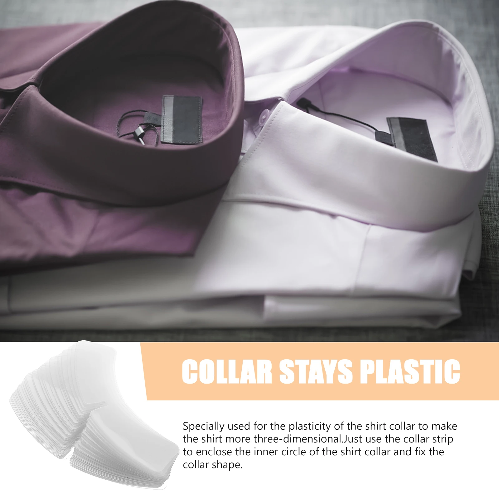 100 шт., опора для воротника для классических рубашек, мужские пластиковые воротники, вставки для рубашек, формирователь, устойчивый к стилю