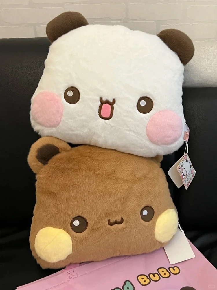 Kawaii Bubu Dudu Panda Mitao Kat Perifere Pluche Kussens Met Drukken Geluid Paar Gift Kussens Schattige Pluche Pop Decor Echt