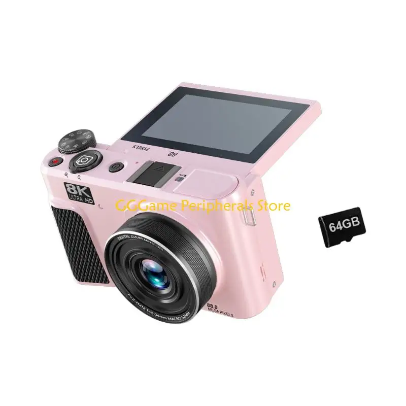 Máy ảnh kỹ thuật số U55B 88MP Ghi hình 8K Màn hình lật zoom kỹ thuật số 18x để vlog