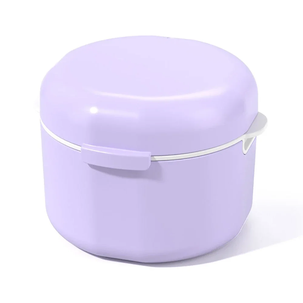 Dental Storage Box Soaking Invisible Teeth Denture Cleaning Tooth Storage Portable Belt Storage Case