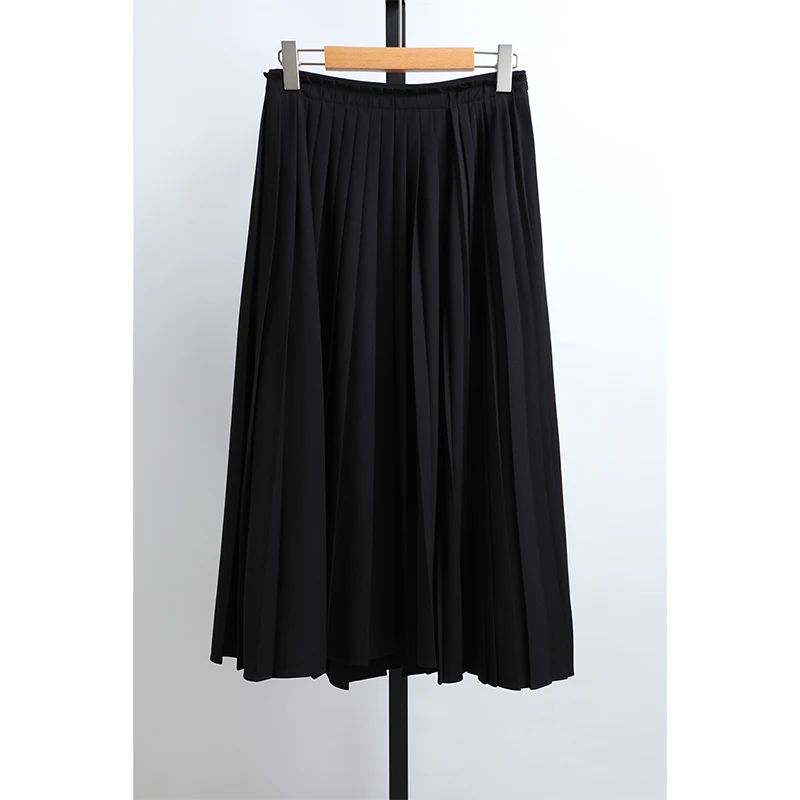 

Versatile A-Line Knee-Length Pleated Skirt for Women Casual High Waist Bridesmaid Dr Autumn Faion by Awei Clothing
