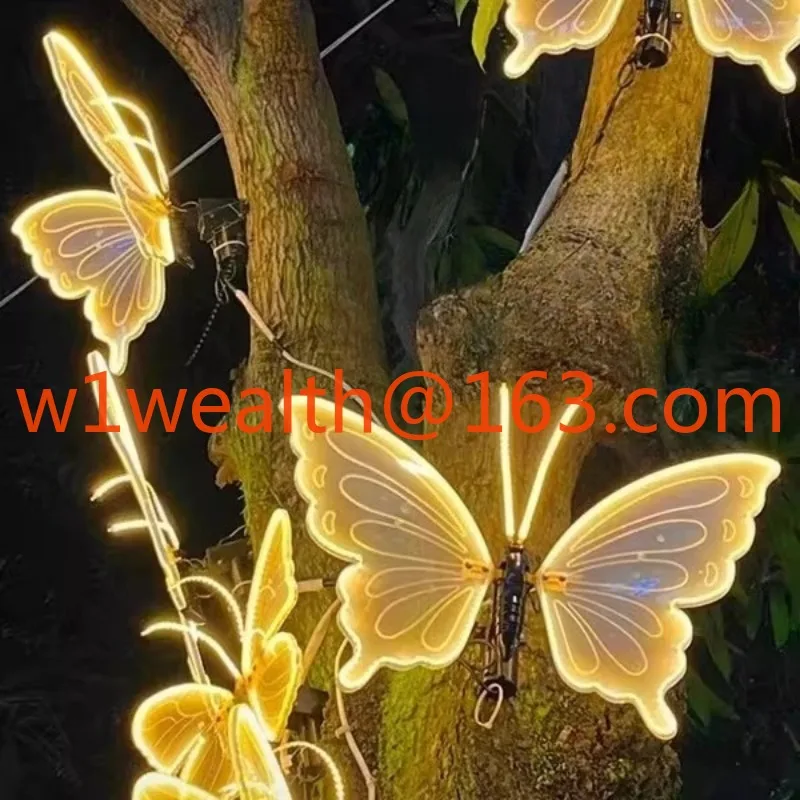 40cm LED outdoor butterfly lights for parks and scenic areas, decorative lighting, waterproof butterfly lights for decoration