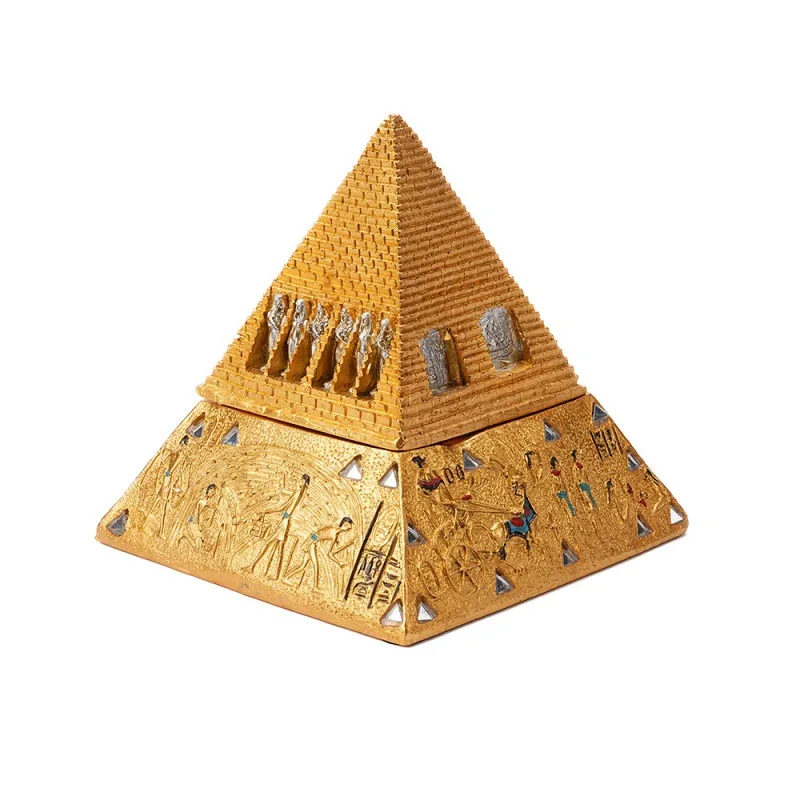 Ancient Egyptian Pyramid Ornaments Aromatherapy Jewelry Storage Box Desktop Resin Crafts Vintage Decorations Gift Souvenir