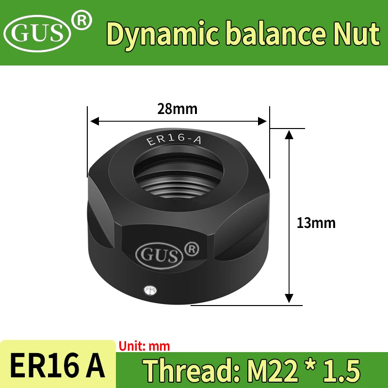 GUS Dynamic Balance ER8 ER11 ER16 ER20 ER25 ER32 A UM nut ER collet nut for clamping CNC milling collet chuck BT toolholder nut