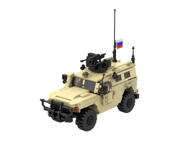 MOC WW2 Tiger Blindado Veículo, Assault Car, Building Blocks Model Set, Figuras do Exército da Rússia, Armas Acessórios, Kits de Peças, Brinquedos