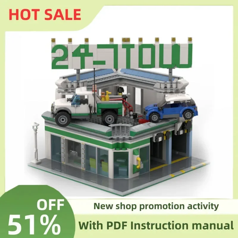 

Новый город, хит продаж, вид на улицу, модульная модель 24-7 буксирной компании, головоломка на заказ, креативные идеи «сделай сам», детские игрушки, подарок на день рождения