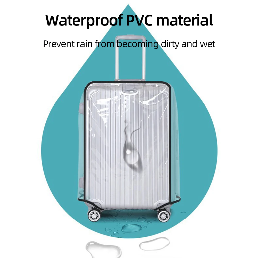 Funda protectora transparente para maleta de 18-30 pulgadas, Protector impermeable para equipaje de viaje, funda de equipaje resistente a los arañazos para maleta con ruedas