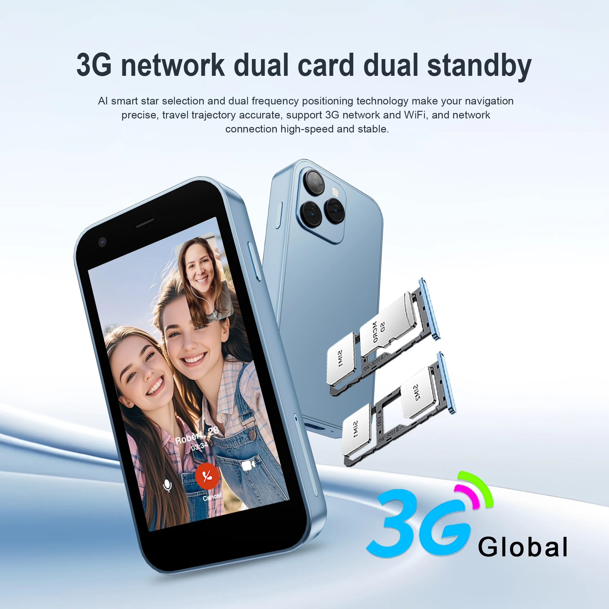 SERVO 15SE Super Mini Smartphone Android System 2GB+16GB Play Store Wifi Dual SIM 3.0